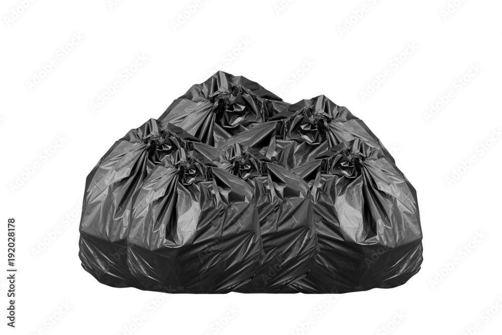 garbage bags isolated on white background