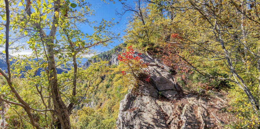 Panoramic view from the Eagle rocks. Sochi National Park, Russia. Panoramic view from the Eagle rocks. Sochi National Park, Russia.