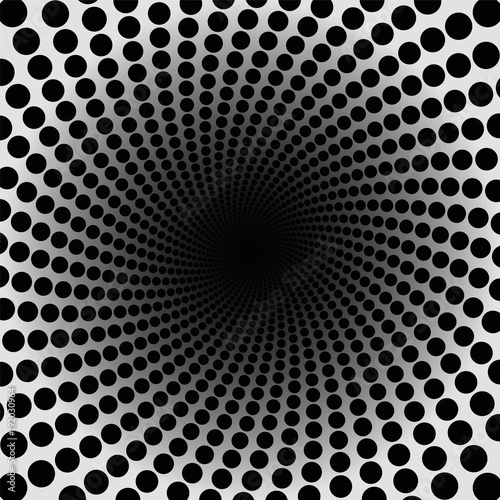 Fotoroleta spirala sztuka tunel
