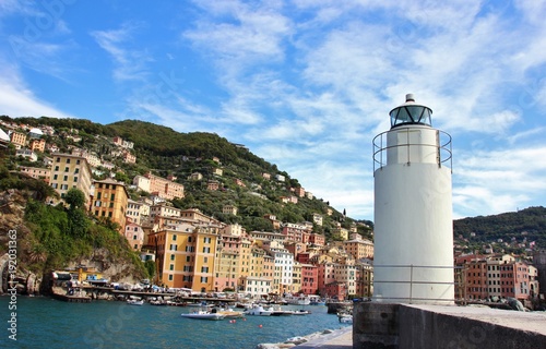 Camogli lighthouse, Liguria, Italy