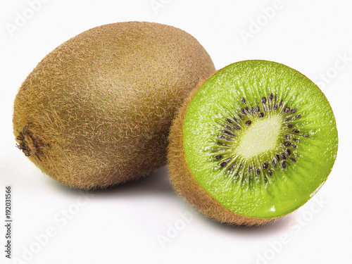 kiwi isolated on white background.