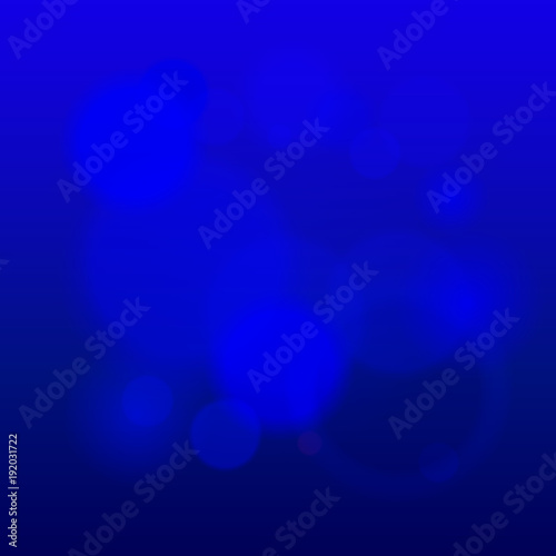 Abstract modern lights background defocused and gradient texture. Dark blue color blurred backdrop. Vivid design element. Flare and bokeh effects. Vector illustration. EPS 10