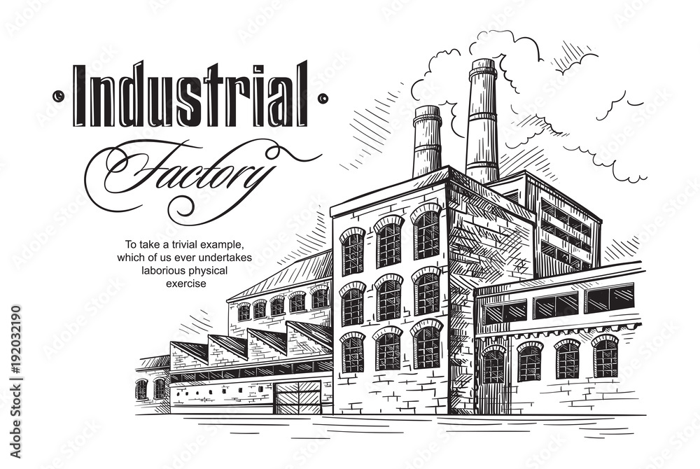 industrial distillery factory. Vector illustration