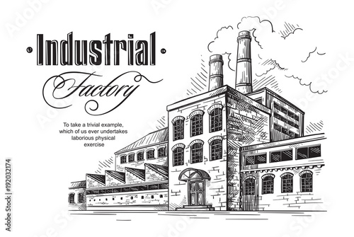 industrial distillery factory. Vector illustration