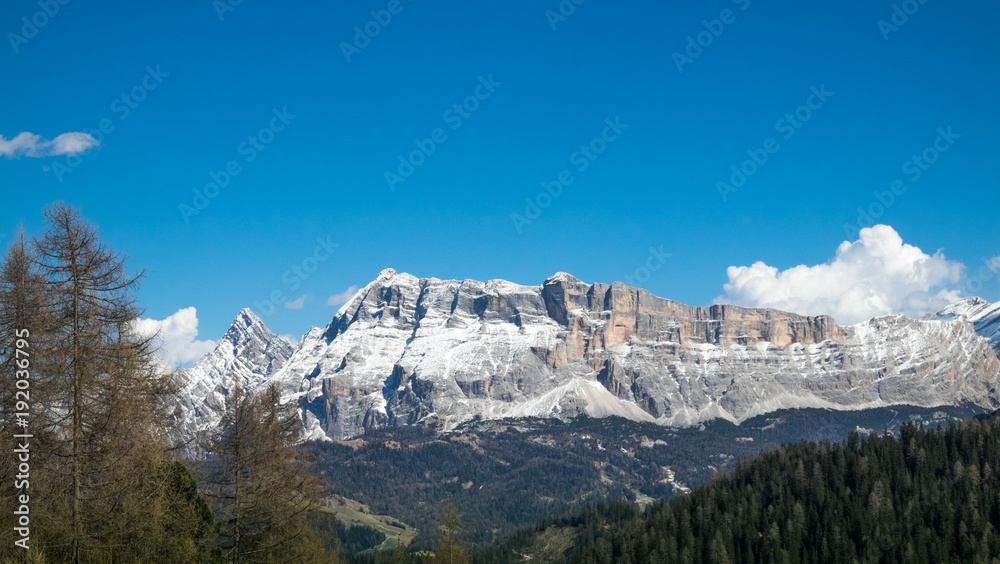 Mountain range in Dolomites, Italy