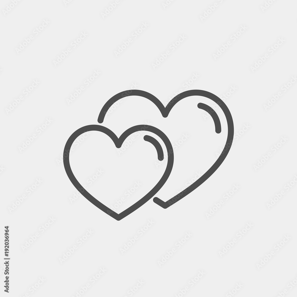Heart flat vector icon