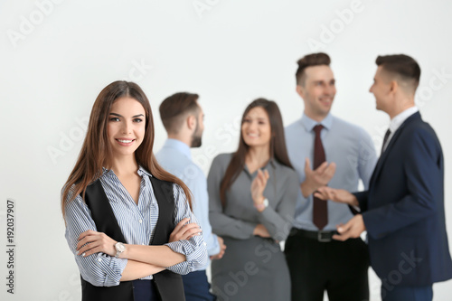 Young smiling businesswoman...