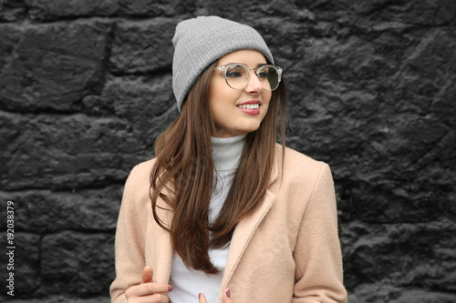 Beautiful smiling woman on ...
