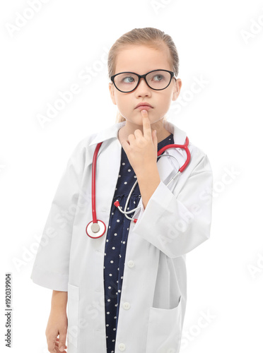 Cute little girl in doctor ...