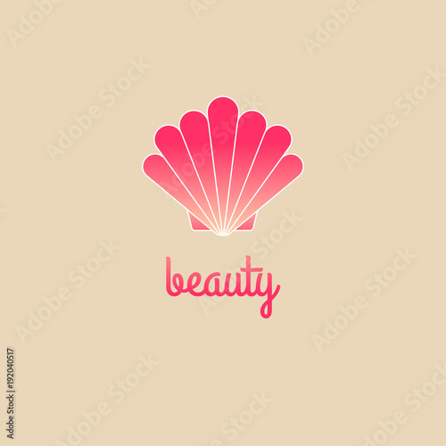 Icon gradient pink sea shell