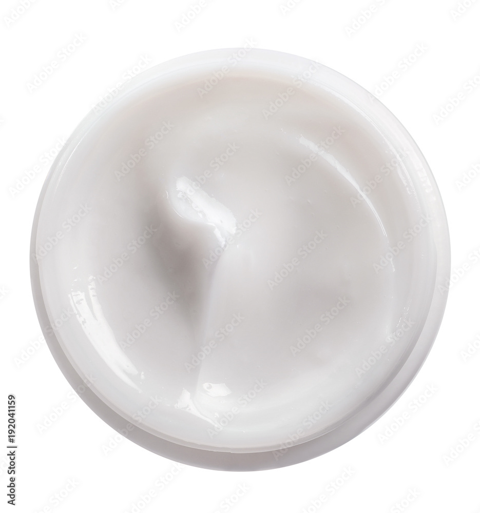 Jar with hand cream on white background Jar with hand cream on white background