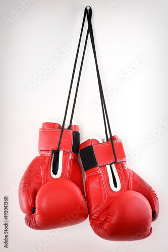Boxing gloves on white background © Africa Studio