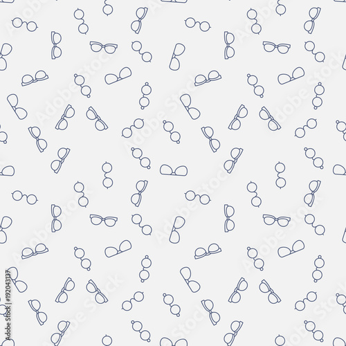 Seamless outline glasses minimal pattern