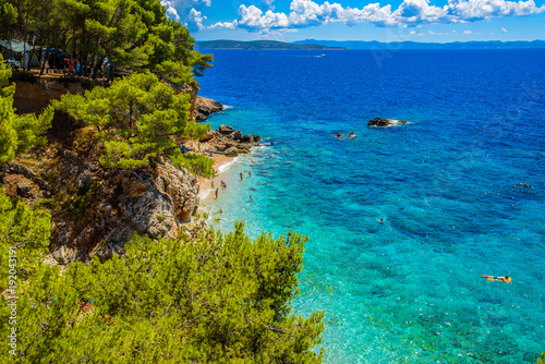 Beautiful landscape of Croatia, Croatia coast, sea and mountains. Panorama