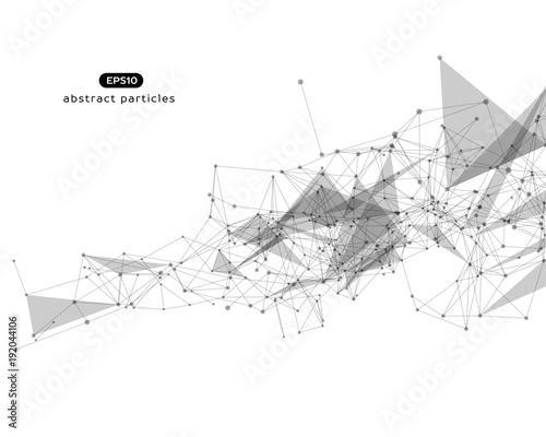 Vector background with abstract particles.