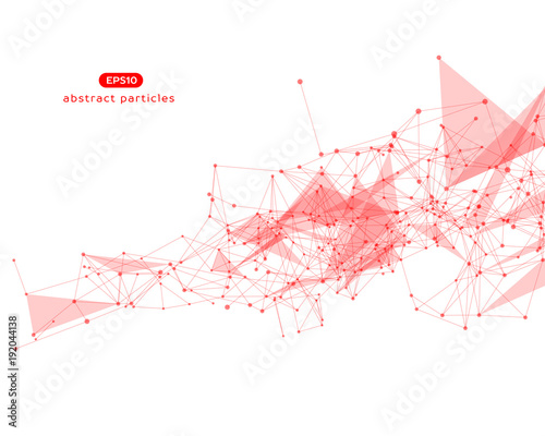 Vector background with abstract particles.