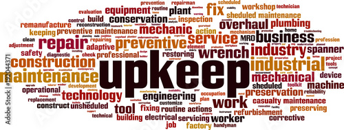 Upkeep word cloud