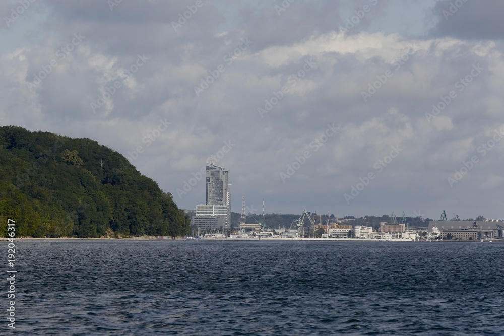 view of the port in Gdynia