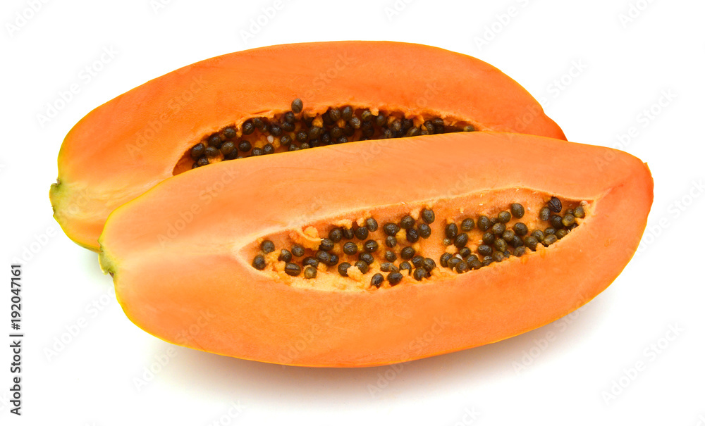 papaya in white background papaya in white background