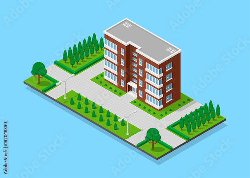 Isometric appartment house