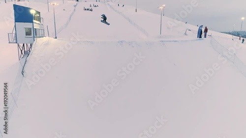 snowboard competition Big air Slow motion