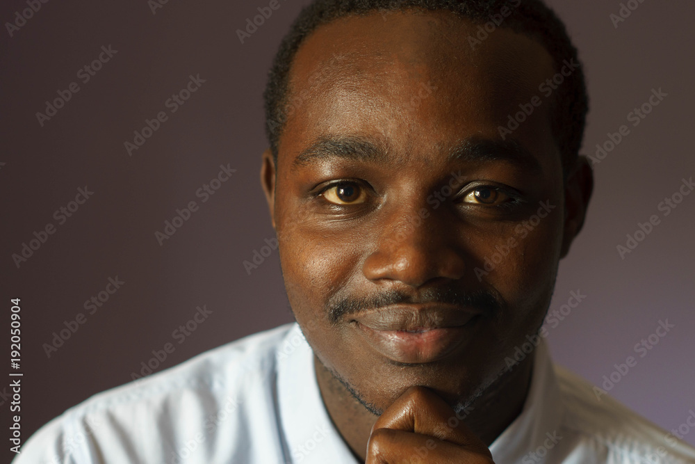 Close-up of portrait african business man. Close-up of portrait african business man.