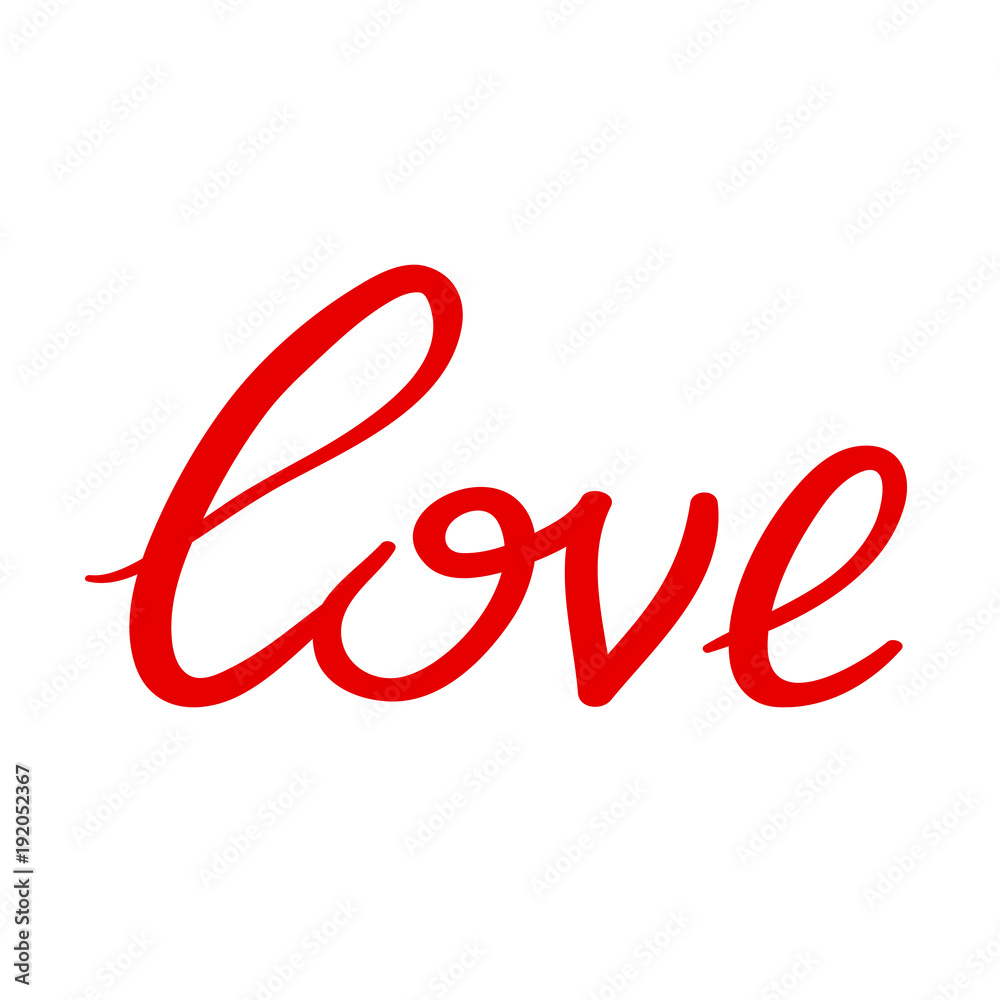 Love hand written word Love hand written word
