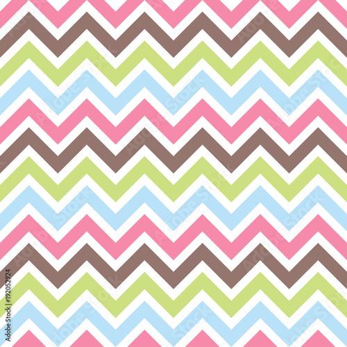 Seamless pattern with colorful zigzag
