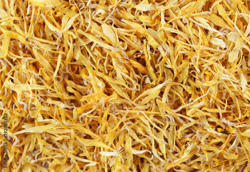 Getrocknete Ringelblume - Calendula - Hintergrund Getrocknete Ringelblume - Calendula - Hintergrund