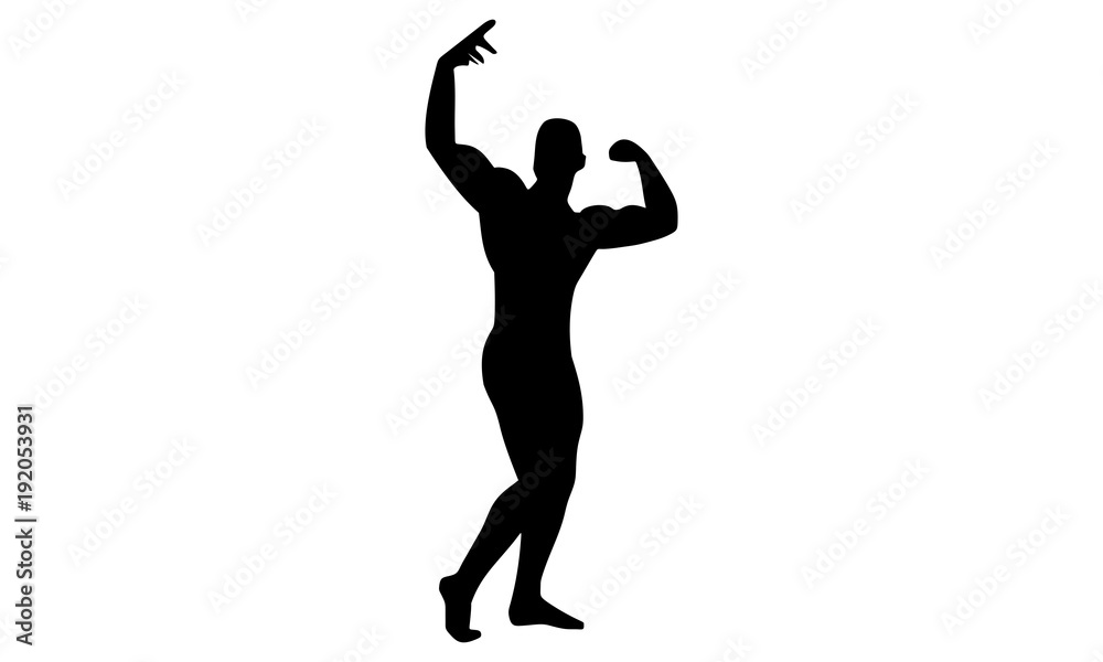 male bodybuilding silhouette image. male bodybuilding silhouette image.