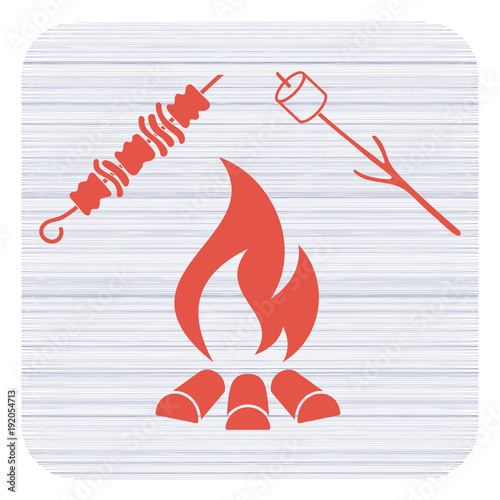 Brazier, zephyr and kebab icon