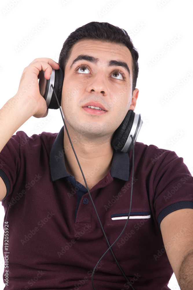 a young man looking up