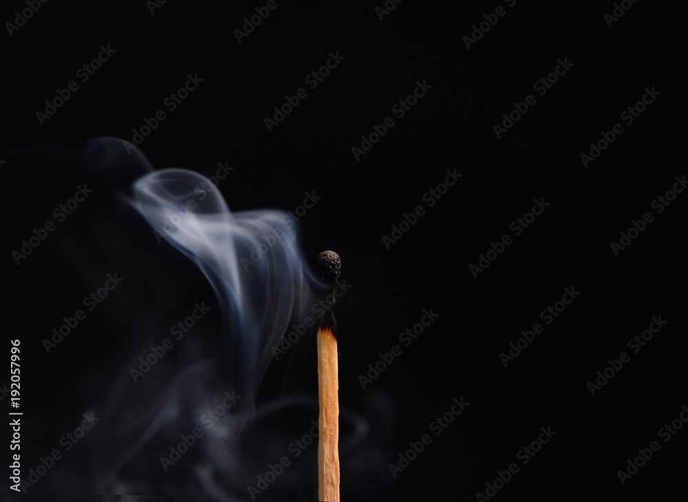 Smoke from a burnt match, like a veil. Smoke from a burnt match, like a veil.