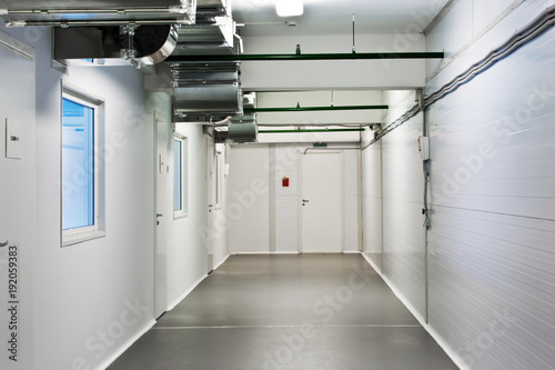 A corridor in the warehouse office