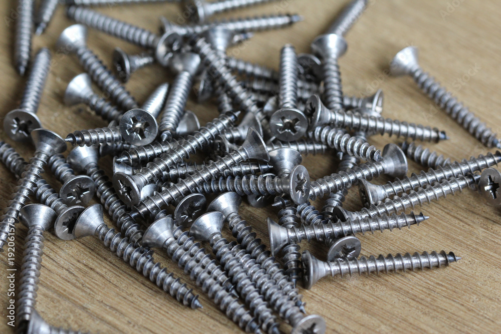Pile of iron crosshead nails Pile of iron crosshead nails