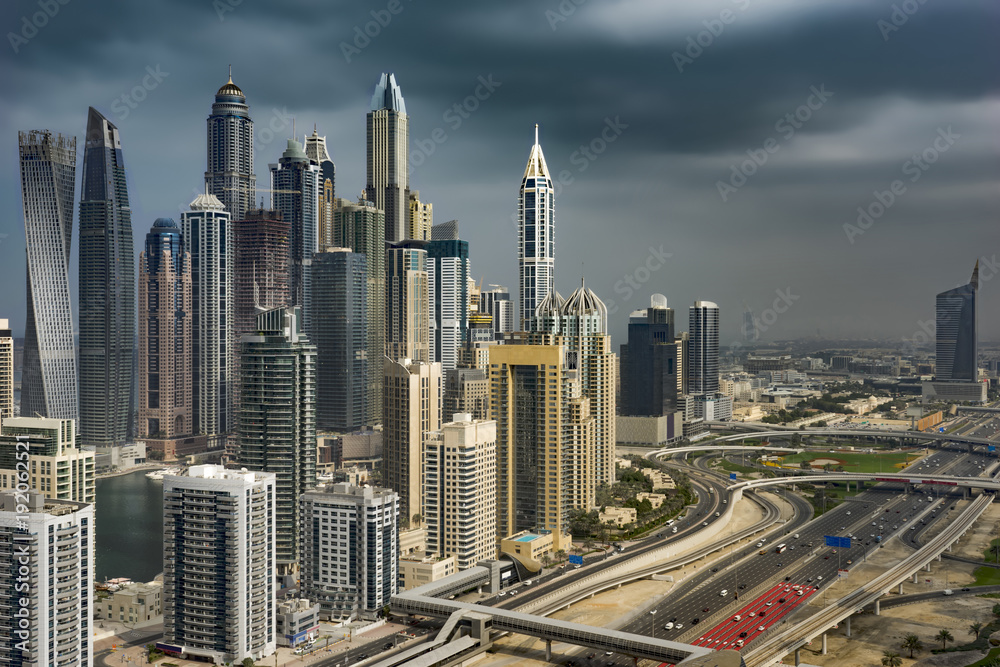Cloudy Dubai, United Arab Emirates, Jan.2018