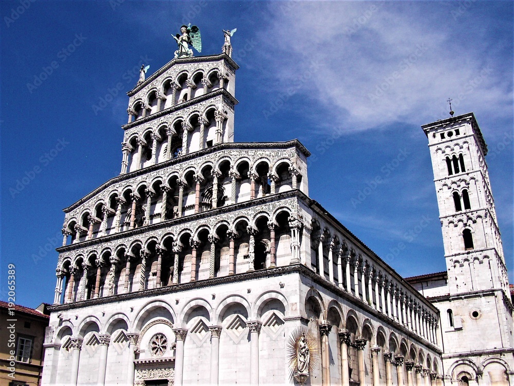 Beautiful cathedral in the city of Lucca, Tuscany