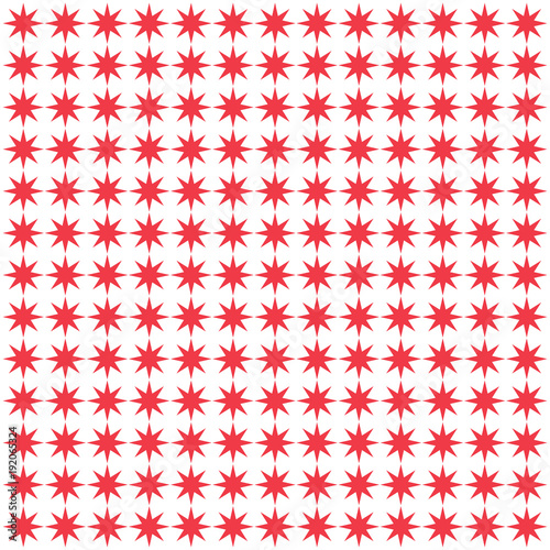 Background seamless pattern with red star Vector. Abstract background