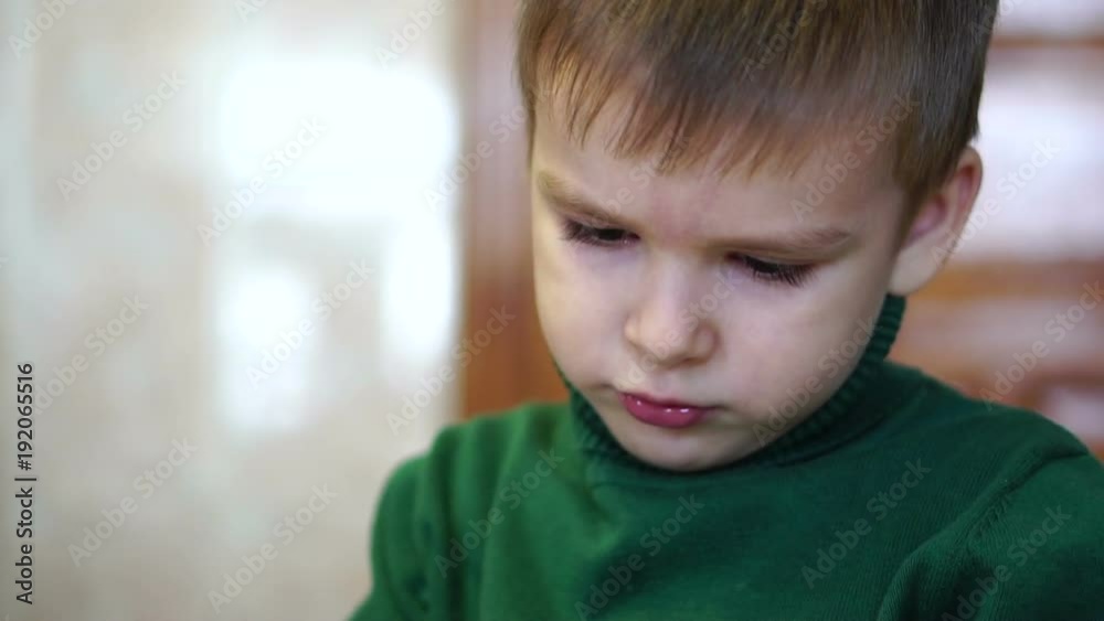 little boy slow-motion. close-up portrait little boy slow-motion. close-up portrait