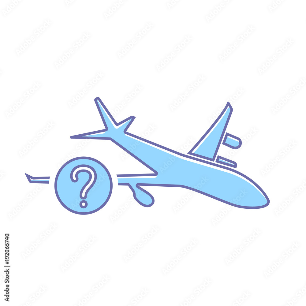 Fototapeta premium Airplane flight help plane transport travel icon