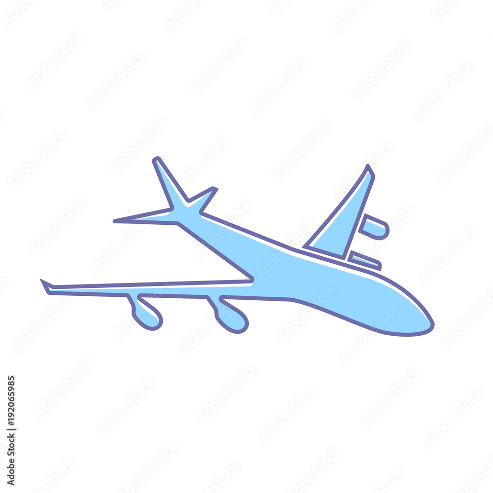 Airplane flight plane transport travel icon