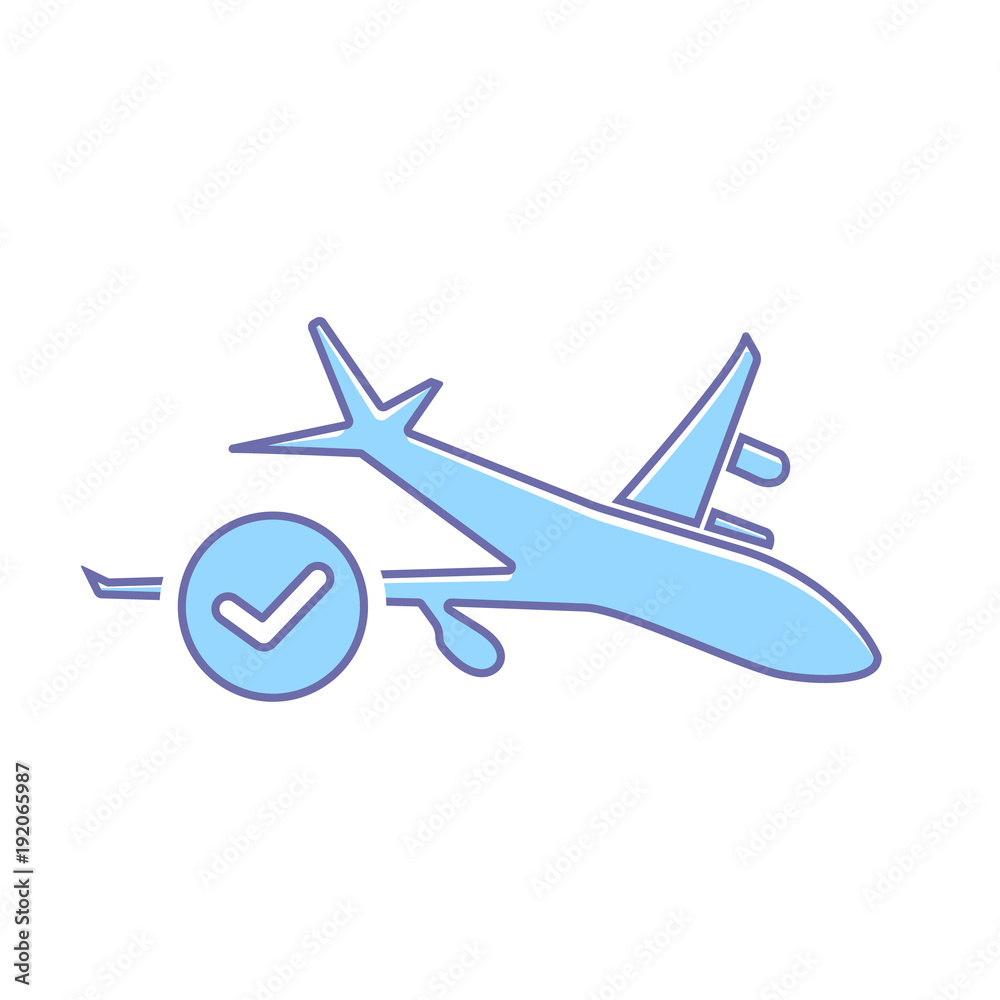 Airplane flight ok plane transport travel icon