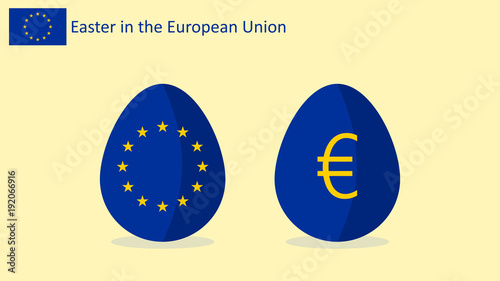 flag, easter, egg, eu, blue, holiday, european, shiny, europe, happy, isolated, illustration, banner, sticker, abstract, art, decoration, background, symbol, concept, spring, union, icon, celebration,