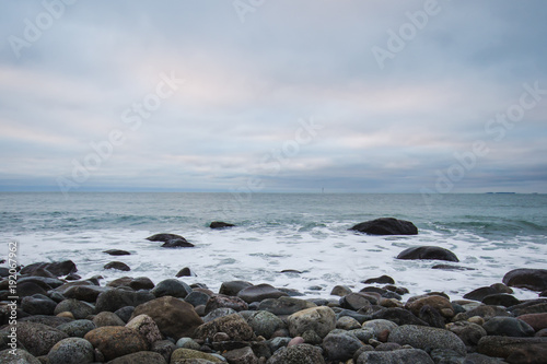 Early morning sunrise view over the sea © Terje