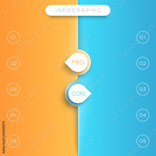 Pro's and Con's List Template With Arrow Points