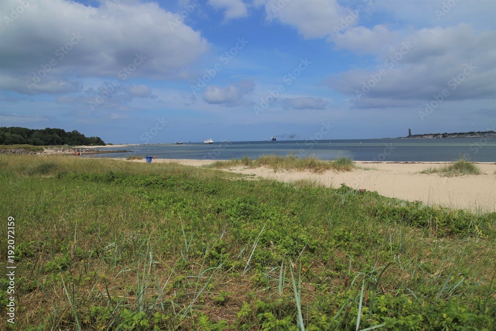 Sommer, Sonne, Strand und Meer, Konzept Urlaub an der Ostsee Stock