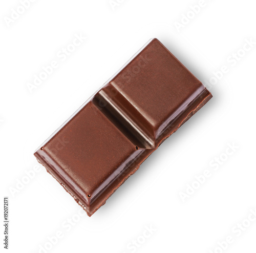 Close-up piece of milk chocolate bar