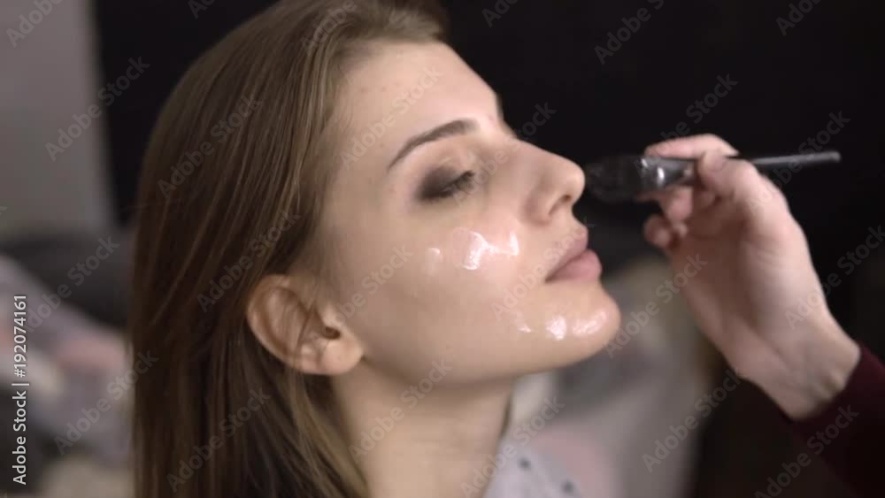 make-up artist paints Highlighter make-up artist paints Highlighter