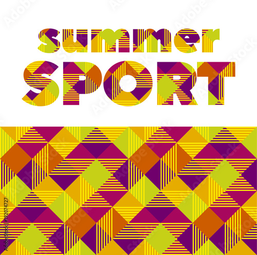 Summer color sport abstract seamless pattern.