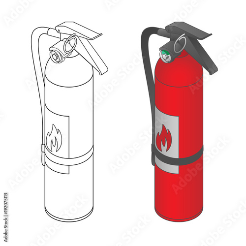 Fire Extinguisher Vector Illustration
